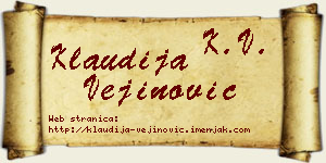 Klaudija Vejinović vizit kartica